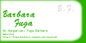 barbara fuga business card